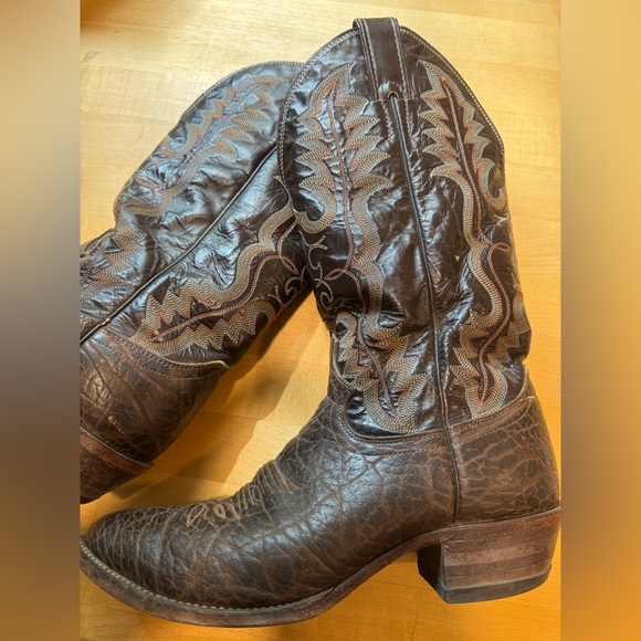 Justin Style 2222 Leather Walking Dead Rick Grimes Cowboy Boots - Picture 1 of 6